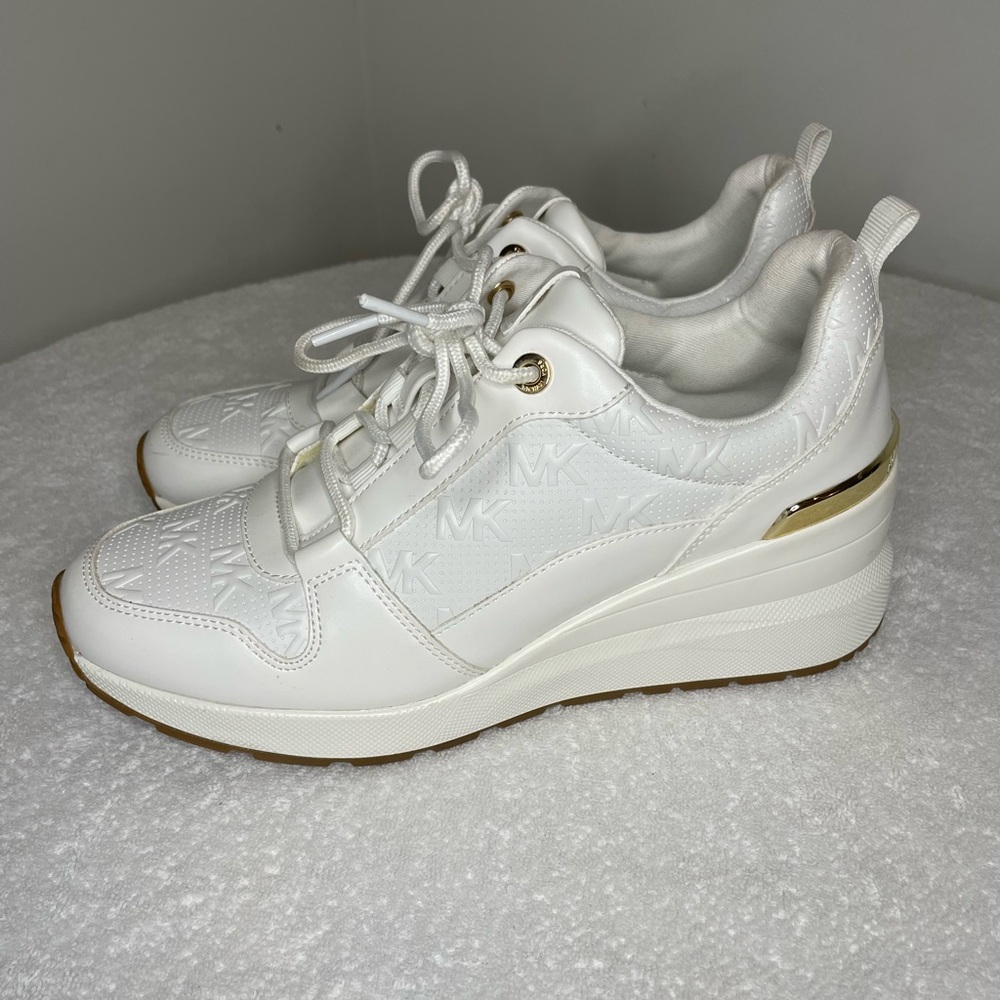Michael Kors White and Gold Women's Sneakers